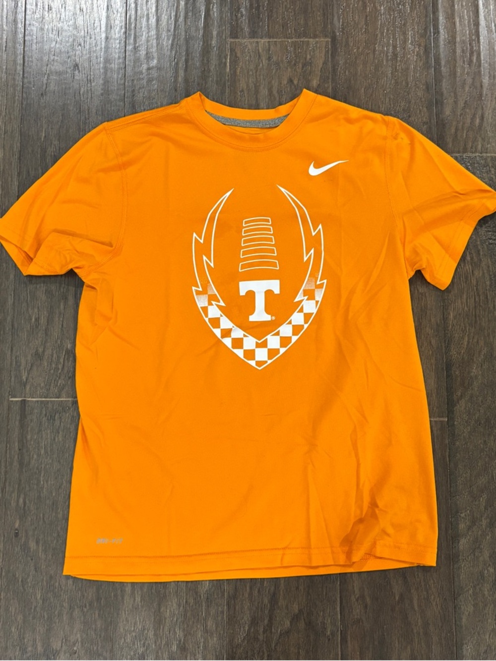 Nike Youth Orange Short-Sleeve Graphic Football Tee Youth Medium